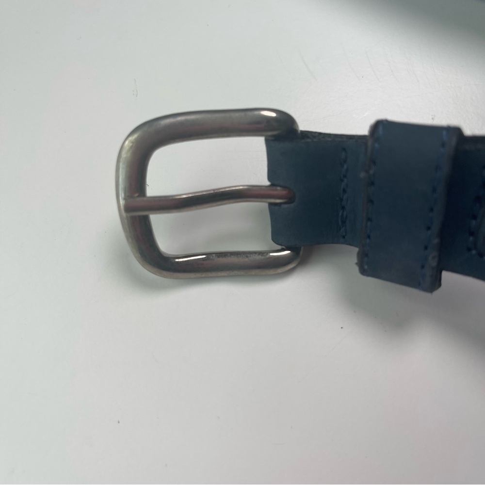 ZEPPELIN Blue Marlin Fish Leather Belt Solid Brass Buckle Made in USA Men’s 42 - Picture 5 of 8